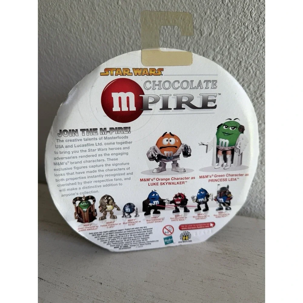 M&Ms Star Wars Chocolate Mpire Luke Skywalker Princess Leia Figure Vtg 2005 MMs - Picture 3 of 6